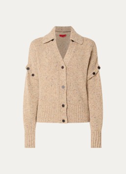 Max & Co Dames Fiabe grofgebreide vest van wol in de kleur Beige