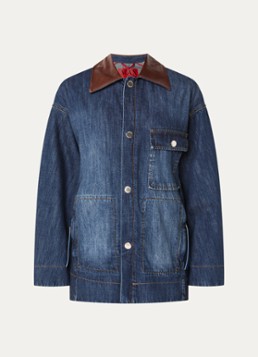 Max & Co Dames Pelota spijkerjas met ritszakken in de kleur Indigo