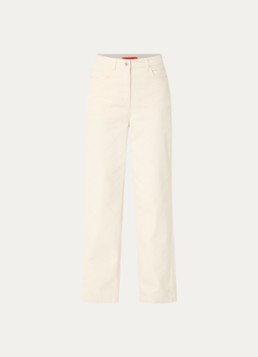 Max & Co Dames High waist loose fit jeans met gekleurde wassing in de kleur Ivoor