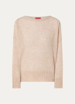 Max & Co Dames Fijngebreide trui in kasjmierblend in de kleur Creme