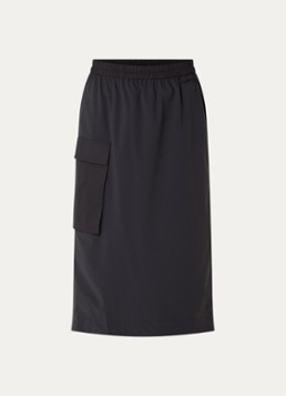 Max & Co Dames Calco midi rok met klepzak in de kleur Zwart