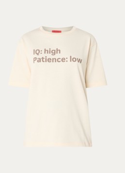 Max & Co Dames T-shirt met print in de kleur Creme