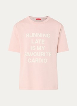 Max & Co Dames T-shirt met print in de kleur Lichtroze