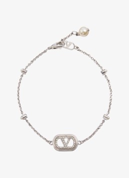 Valentino Garavani Dames Armband met logo in de kleur Zilver