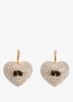 Valentino Garavani Dames Oorhangers met logo in de kleur Goud