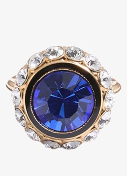 Valentino Garavani Dames Ring met kristal in de kleur Blauw