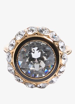 Valentino Garavani Dames Ring met kristal in de kleur Transparant