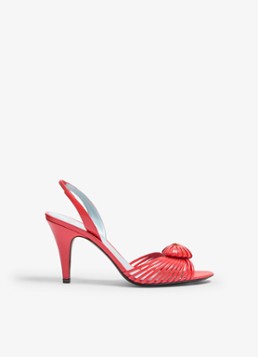 Valentino Garavani Dames Slingback van geitenleer in de kleur Rood
