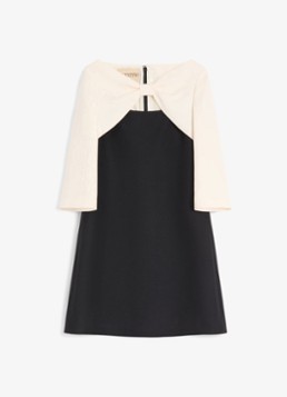 Valentino Garavani Dames Mini jurk in zijdeblend in de kleur Zwart