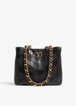 Valentino Garavani Dames Shopper van lamsleer in de kleur Zwart