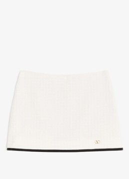 Valentino Garavani Dames Minirok met tweed-look in de kleur Wit