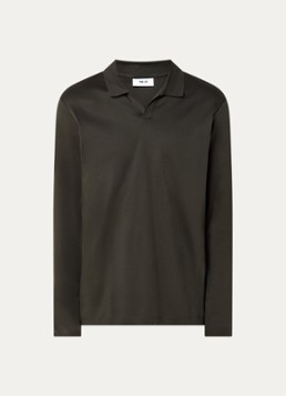 NN.07 Heren Paul regular fit polo in de kleur Bronsgroen, maat: L