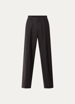 NN.07 Heren Kay wide fit pantalon met steekzakken in de kleur Donkerbruin, maat: 36/32
