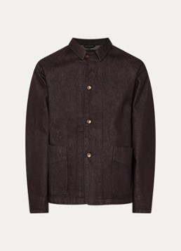 NN.07 Heren Spijkerjas met opgestikte zakken in de kleur Donkerbruin, maat: XL