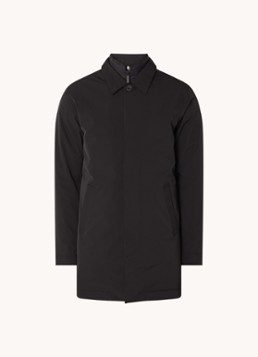 NN.07 Heren Blake gewatteerde trenchcoat met uitneembare voering in de kleur Zwart, maat: XXL
