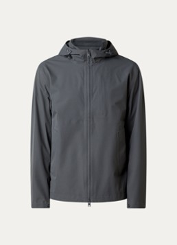 Woolrich Heren Softshell jack met capuchon in de kleur Donkergrijs, maat: L