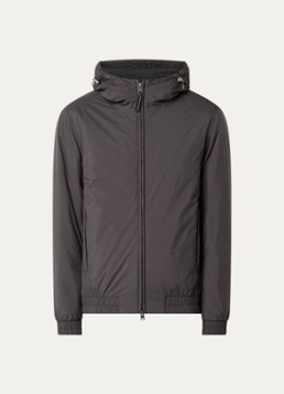 Woolrich Heren Jack met capuchon en waterafstotende coating in de kleur Antraciet, maat: S