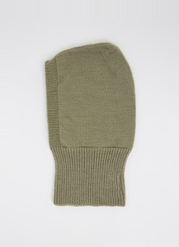 Hvid Meisjes Balaclava fijngebreide muts in de kleur Lindegroen, maat: 1-3Y