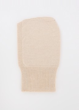 Hvid Meisjes Balaclava fijngebreide muts in de kleur Creme, maat: 1-3Y