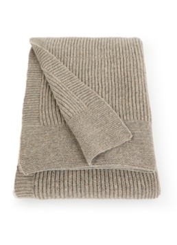 Hvid Jongens Gaston plaid van merino wol 140 x 100 cm in de kleur Zand, maat: 100x140