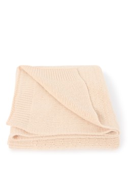 Hvid Meisjes Dora wiegdeken van merino wol 95 x75 cm in de kleur Zand, maat: ONE SIZE