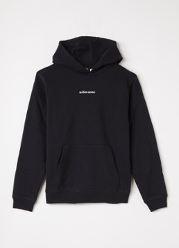 Björn Borg Jongens Borg Classic hoodie met logoborduring in de kleur Zwart, maat: 170