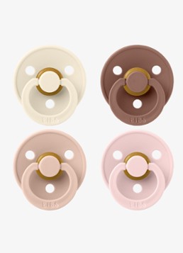 BIBS Meisjes Colour fopspeen in 4-pack in de kleur Roze, maat: SIZE 1