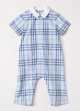 Burberry Jongens Babypak met ruitdessin in de kleur Lichtblauw, maat: 3M=62