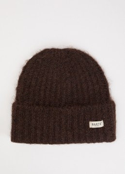 Barts Dames Wellawaya grofgebreide muts in wolblend in de kleur Bruin, maat: ONE SIZE