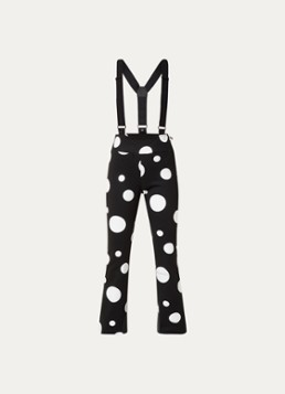 Goldbergh Dames Ballon high waist flared fit skibroek met afneembare bretels in de kleur Zwart, maat: 36