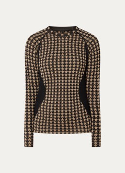 Goldbergh Dames Starlet longsleeve met print in de kleur Zwart, maat: M