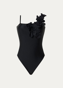 Goldbergh Dames Fabiosa one shoulder badpak met uitneembare padding in de kleur Zwart, maat: XL