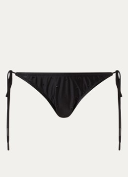 Goldbergh Dames Kaia bikinislip met strass in de kleur Zwart, maat: S