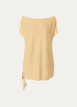 Goldbergh Dames Leone mini jurk met lurex en gestrikt detail in de kleur Goud, maat: M