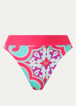 Goldbergh Dames Veronica hipster bikinislip met print in de kleur Fuchsia, maat: XL