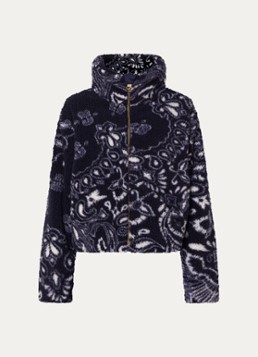 Goldbergh Dames Jack van teddy met print in de kleur Donkerblauw, maat: 34