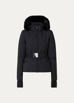 Goldbergh Dames Ski-jas met capuchon en ritszakken in de kleur Zwart, maat: 42