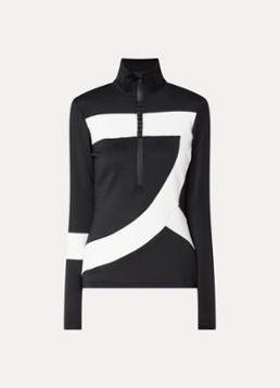 Goldbergh Dames Kanji skipully met halve rits in de kleur Zwart, maat: XL