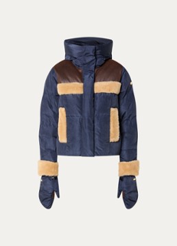Goldbergh Dames Kori ski-jas met capuchon en ritszakken in de kleur Jeans, maat: 34