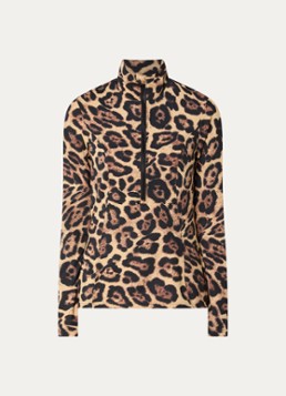 Goldbergh Dames Leona skipully met panterprint in de kleur Bruin, maat: XL