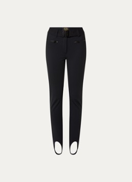 Goldbergh Dames Paris high waist slim fit skibroek met ritszakken in de kleur Zwart, maat: 36