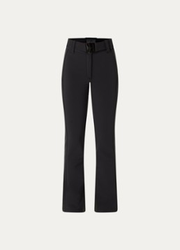 Goldbergh Dames Pippa high waist flared fit skibroek met ceintuur in de kleur Zwart, maat: 36