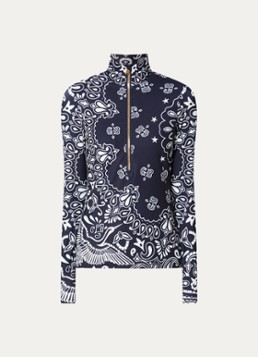 Goldbergh Dames Toriko skipully met print in de kleur Donkerblauw, maat: XS