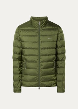 Gant Heren Gewatteerde jas met donsvulling en logo in de kleur Legergroen, maat: XXXL