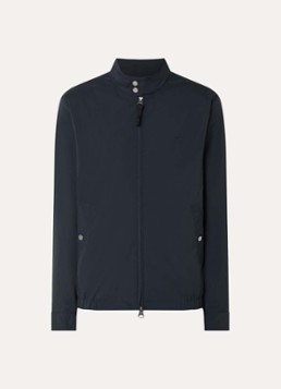 Gant Heren Harrington jack met logo en steekzakken in de kleur Zwart, maat: XXXL