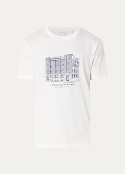 Gant Heren T-shirt met print in de kleur Wit, maat: XXXL