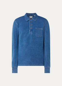 Gant Heren Rugger trui met logo in de kleur Indigo, maat: XXXL