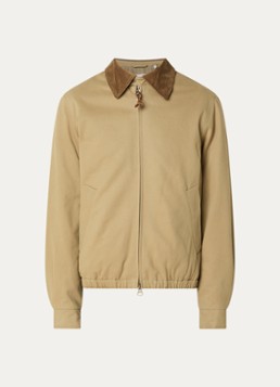 Gant Heren Harrington jack met details van corduroy in de kleur Camel, maat: XXXL