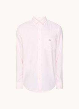 Gant Heren Oxford regular fit overhemd met logoborduring in de kleur Lichtroze, maat: XXXL