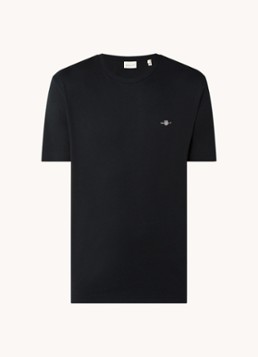 Gant Heren T-shirt met logo in de kleur Zwart, maat: S